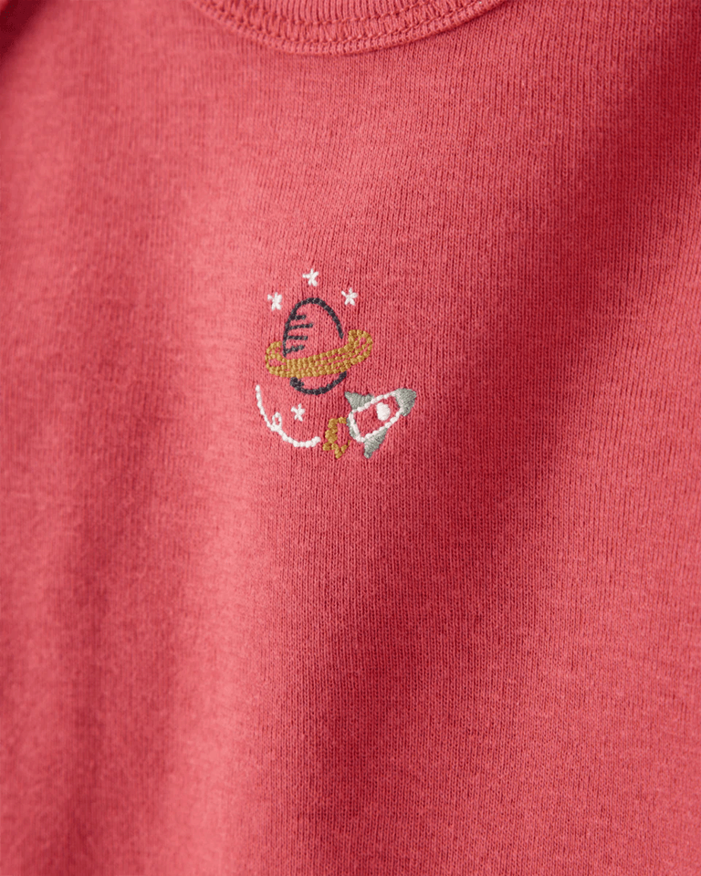 Pack seis bodies largos algodón diseño espacio