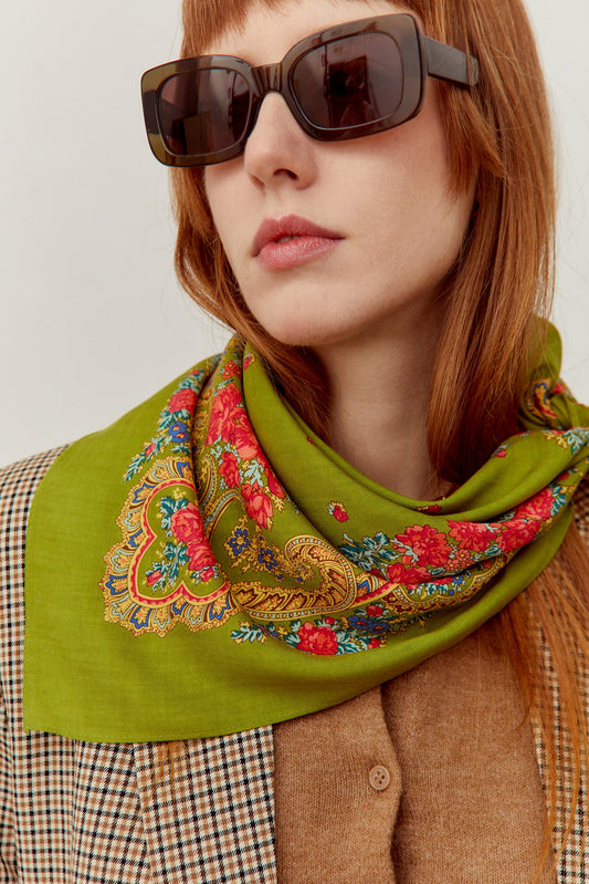 Pañuelo portugués cadena verde oliva