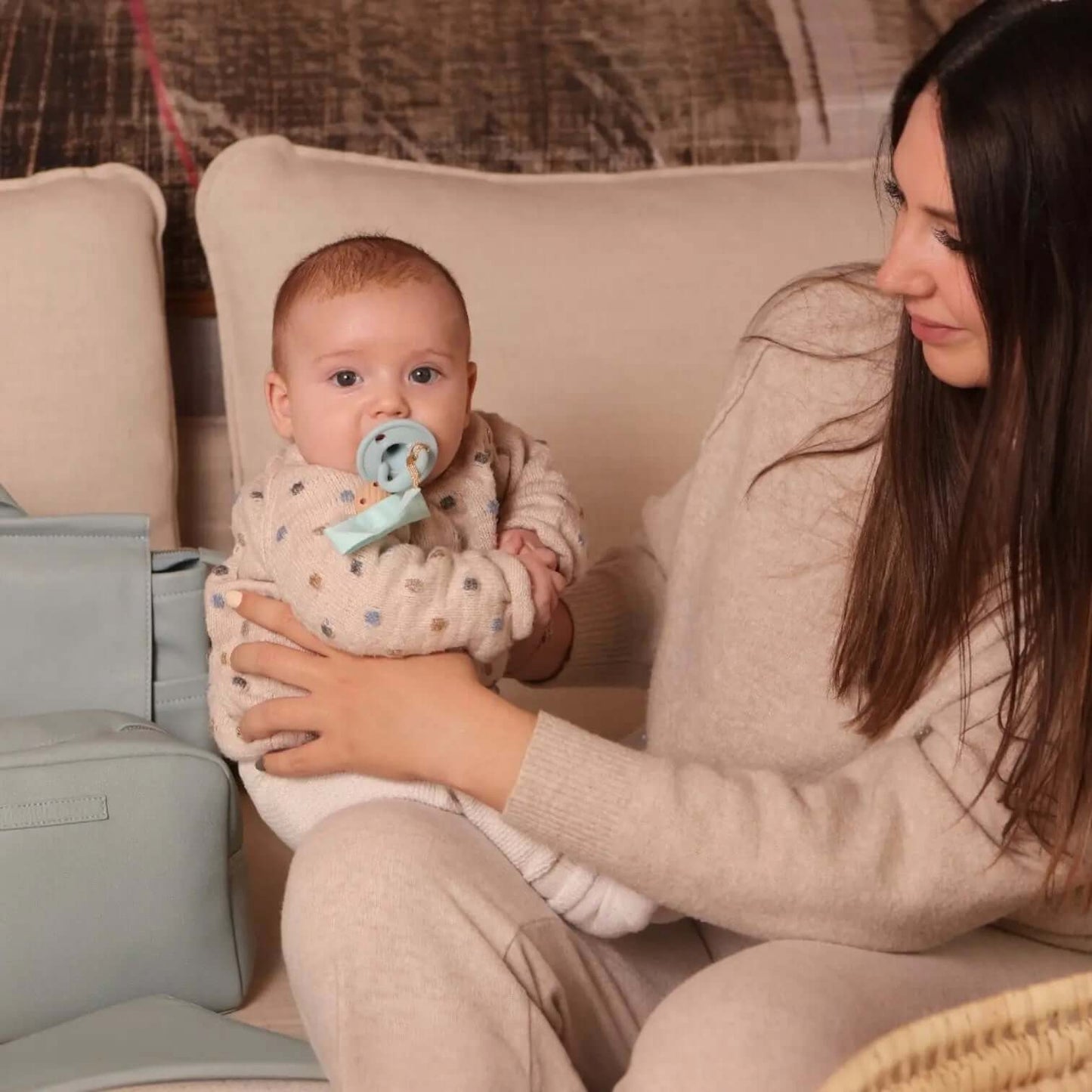 Portadocumentos Bebé Eco piel MIREM By Nenina & Co Dusty Blue