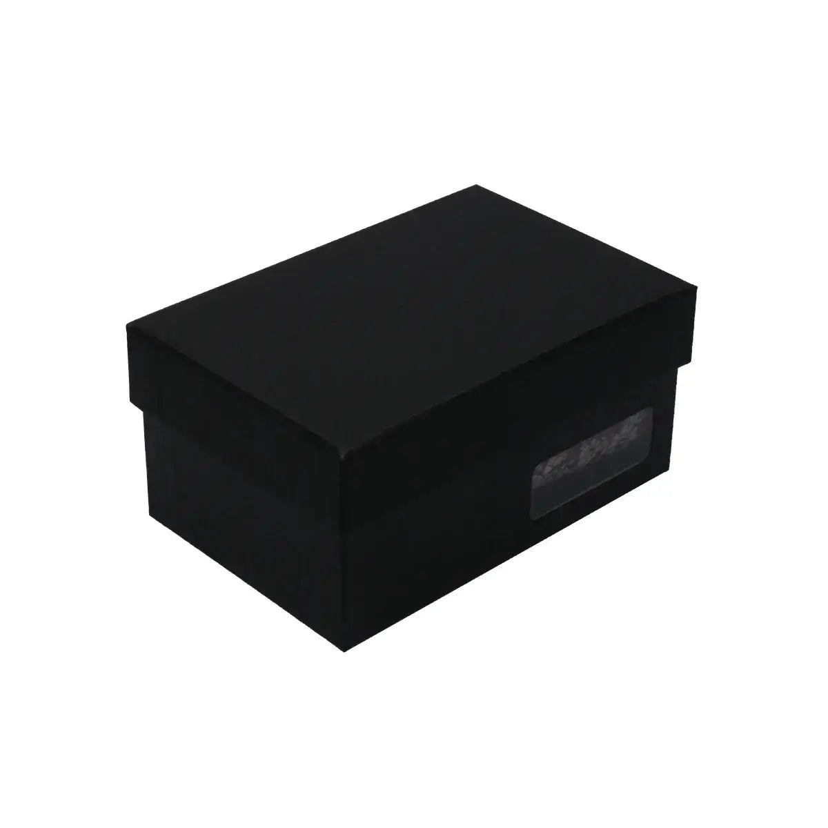 Caja de regalo negra para almacenar productos como el set corbata paisley azul dorado.