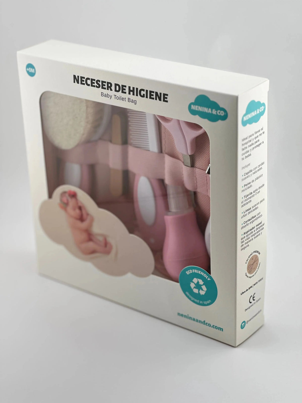 Set de higiene bebé toilet bag Nenina & Co - color rosa