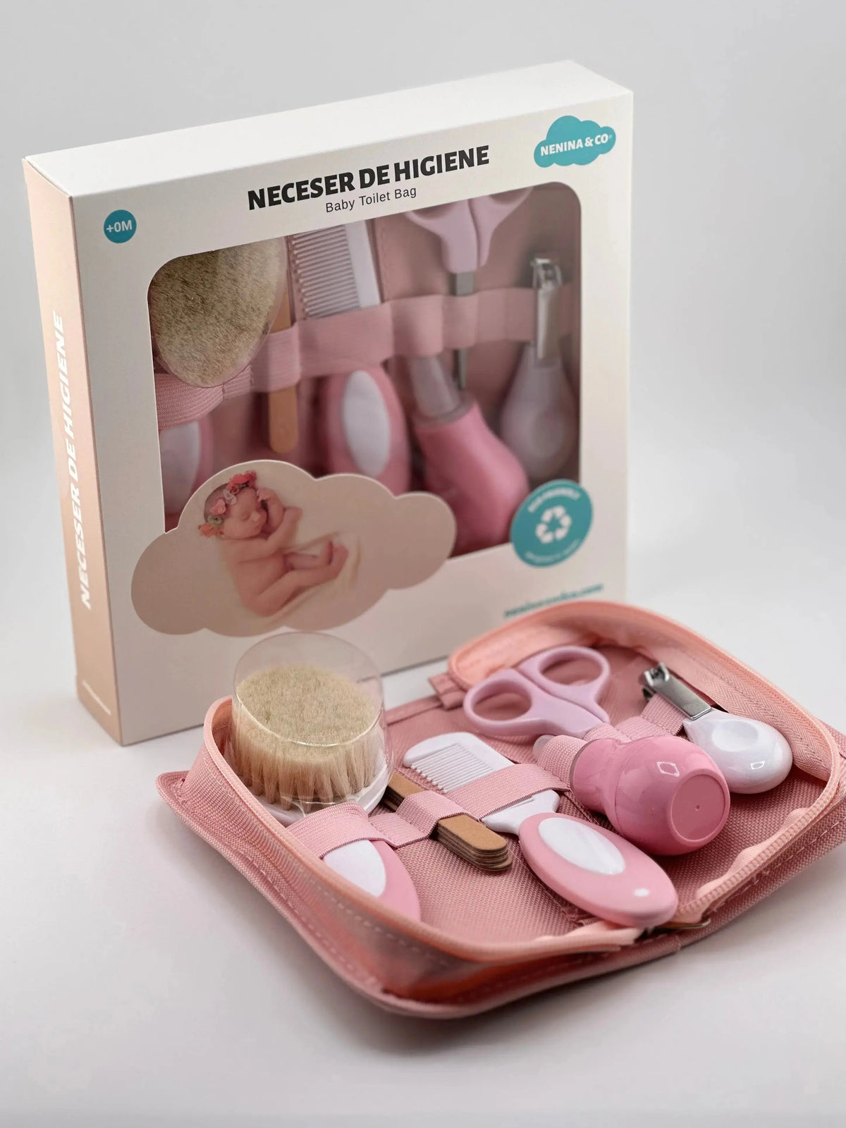 Set de higiene bebé toilet bag Nenina & Co - color rosa