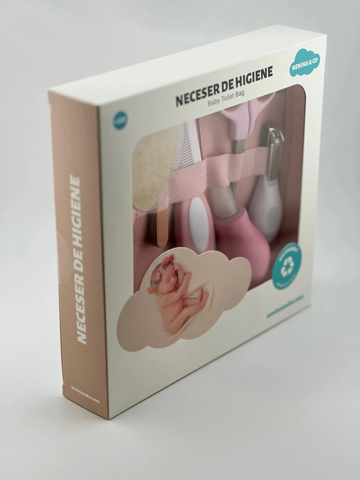Set de higiene bebé toilet bag Nenina & Co - color rosa