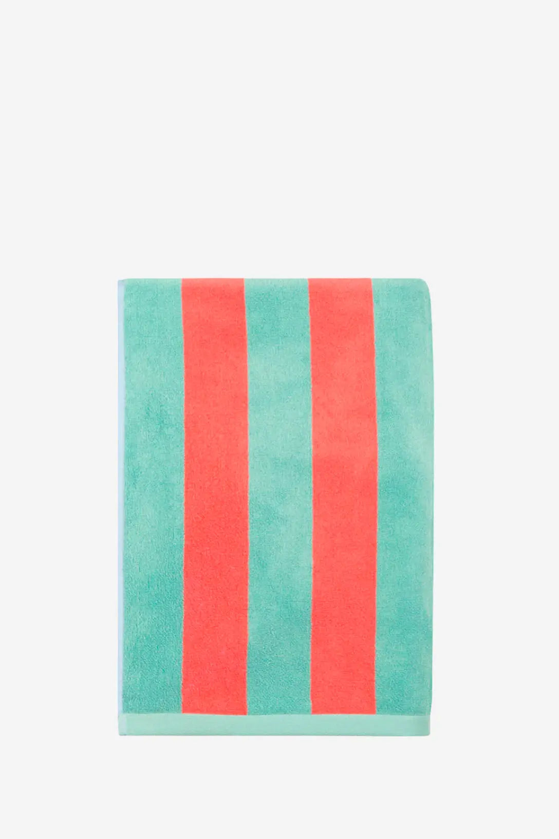 Toalla playa reversible menta y salmón