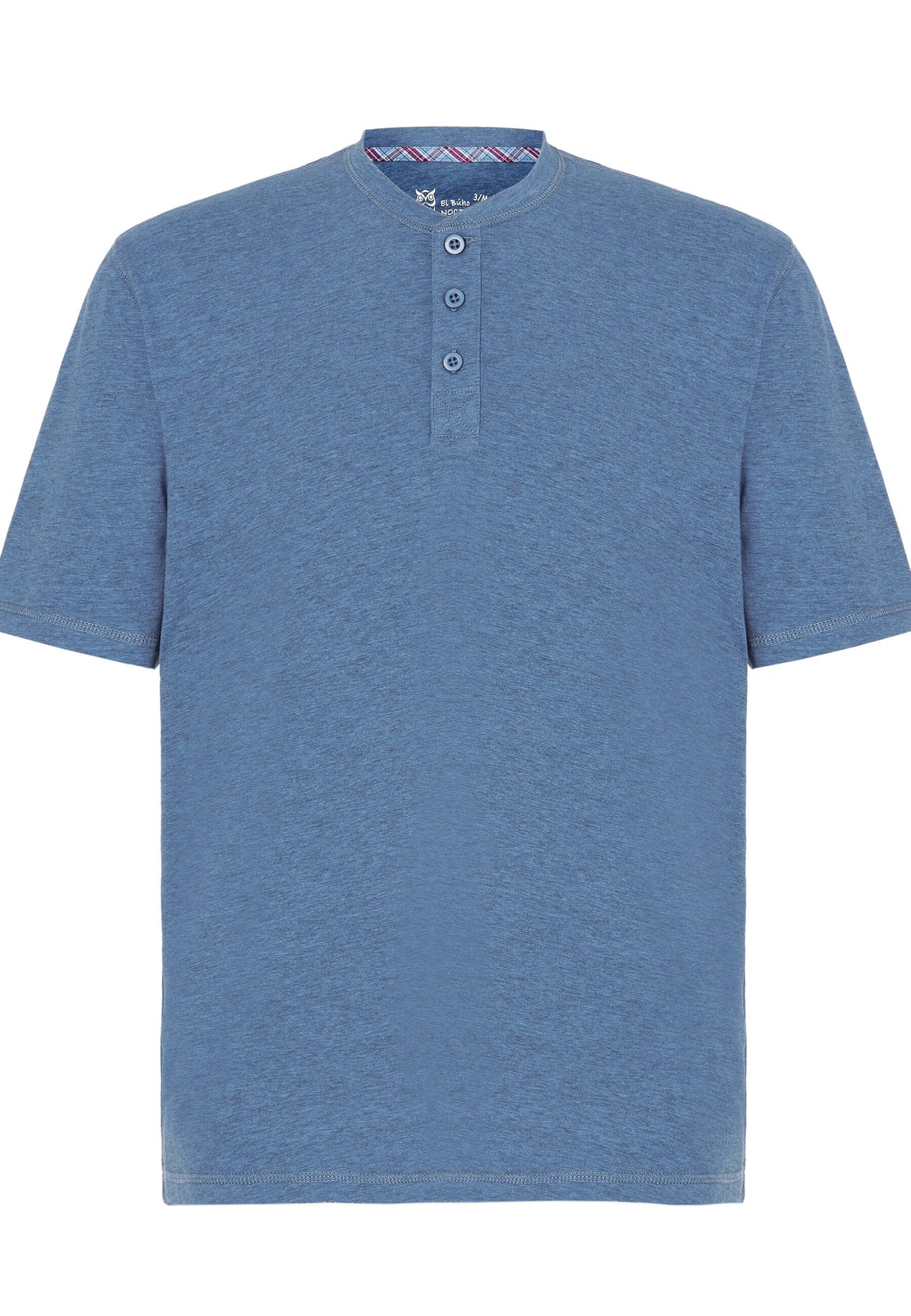 Pijama Hombre Verano Corto Tapeta Algodón Punto Liso Tela Cuadros - Azul 3603_30