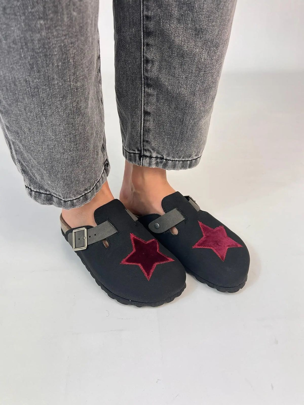 Zuecos A Star Burgundy