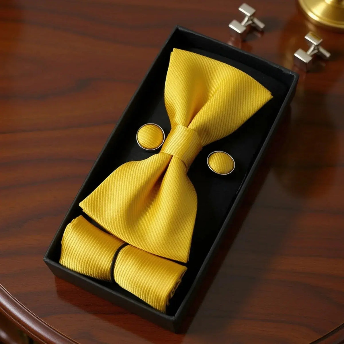 Amarillo · conjunto de pajarita amarilla