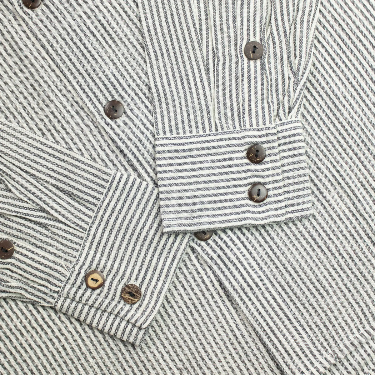 Nomad Sari Grandad Shirt - Piedra Gris - Mediano
