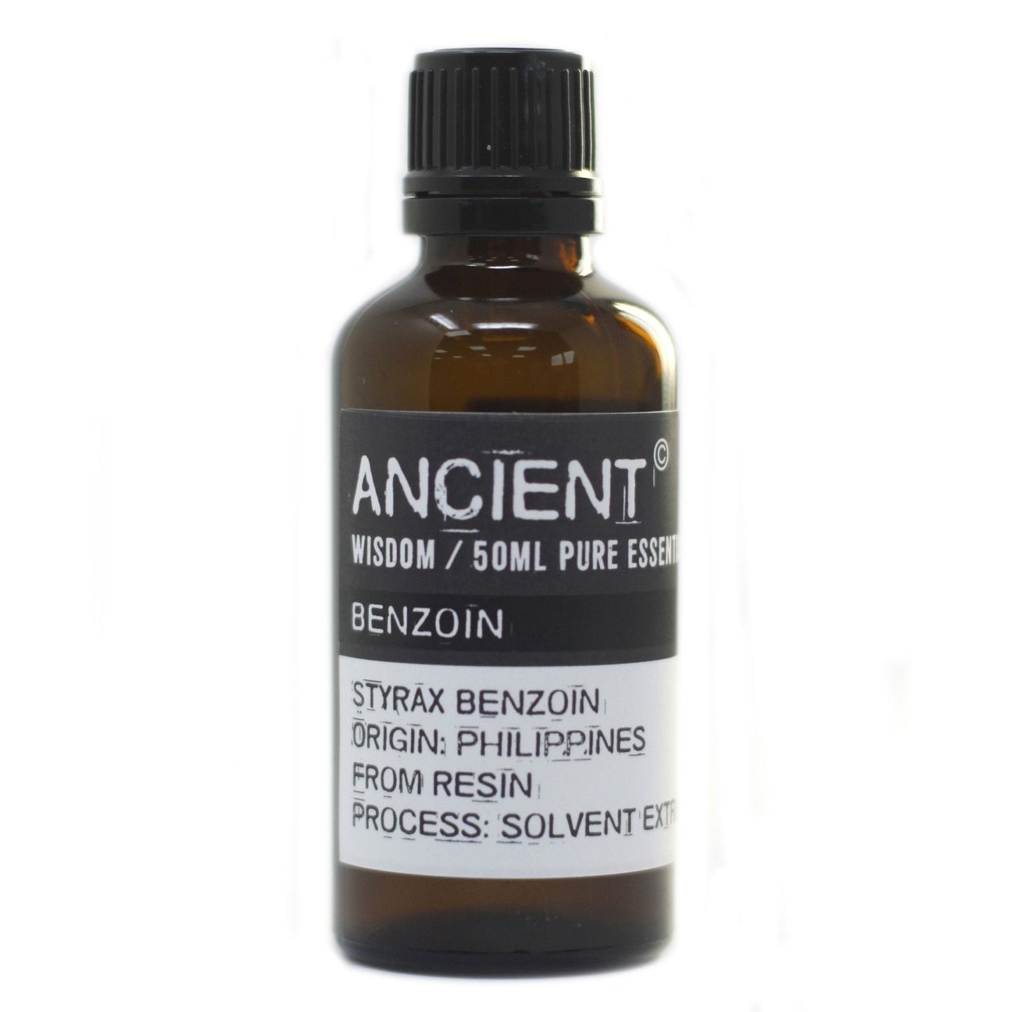 Aceite esencial de benzoina puro, 50ml, frasco ámbar, extracción por solvente, origen Filipinas.