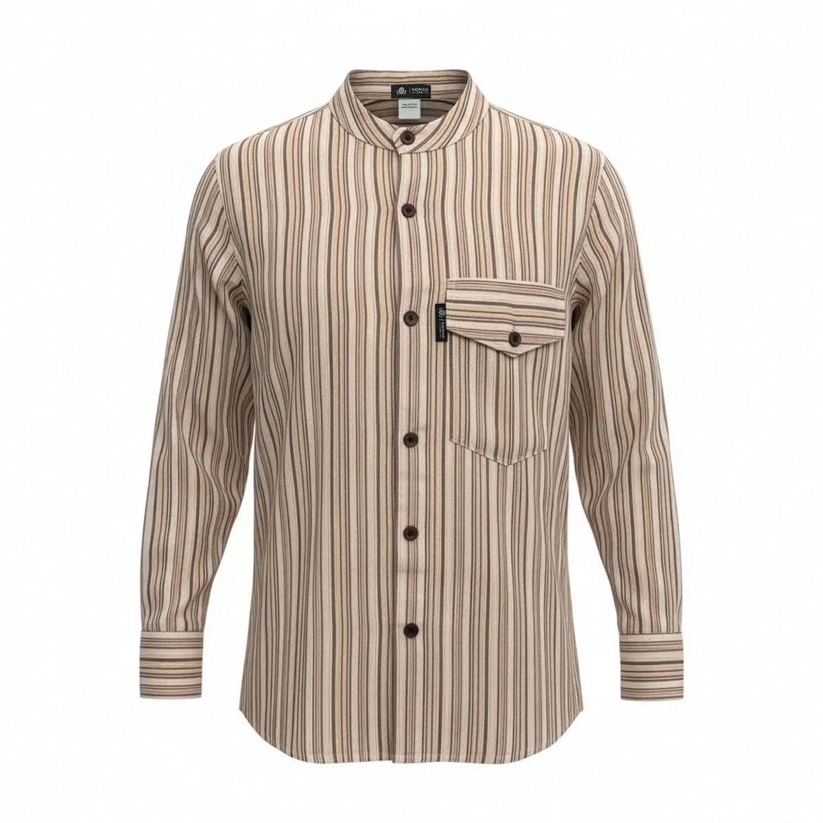 Nomad Sari Camisa de abuelo - Marrón beige - Mediano