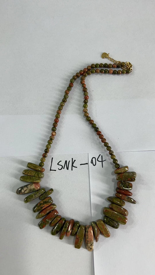 Collar de gemas Longstone - Ágata musgosa