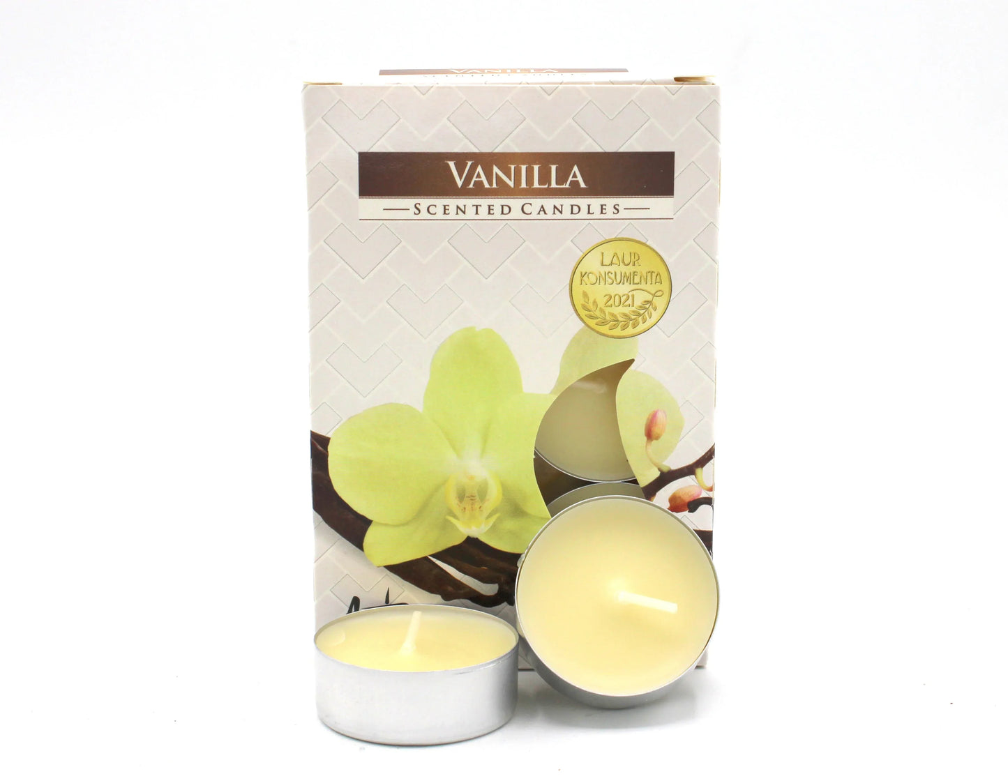 1x Set de 6 Velas de Té Perfumadas - Vainilla - Ornare Living