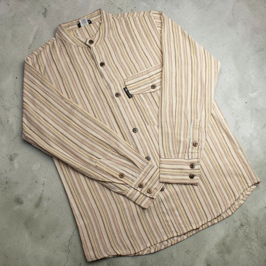 Nomad Sari Camisa de abuelo - Marrón beige - Mediano
