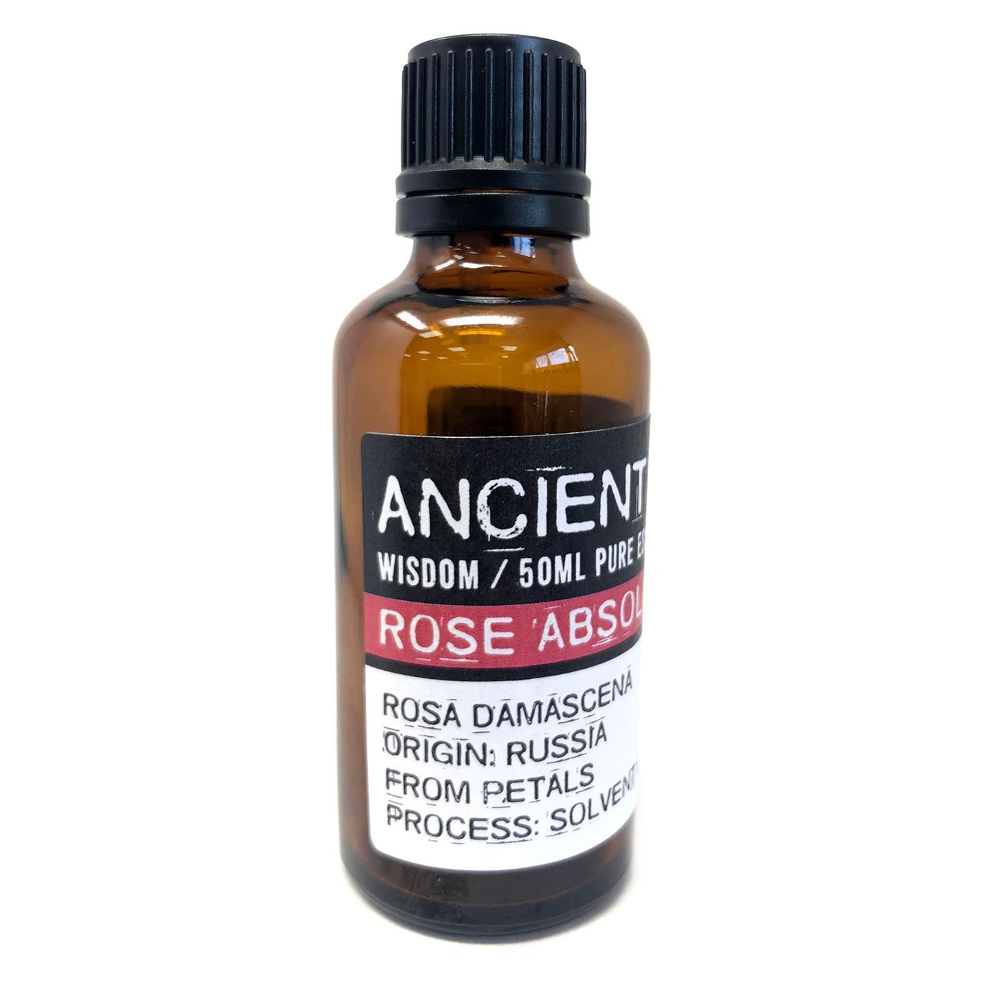Aceite absoluto de rosa Damascaena, 50 ml, botella ámbar, fragancia pura, origen Rusia, extracción por solvente.