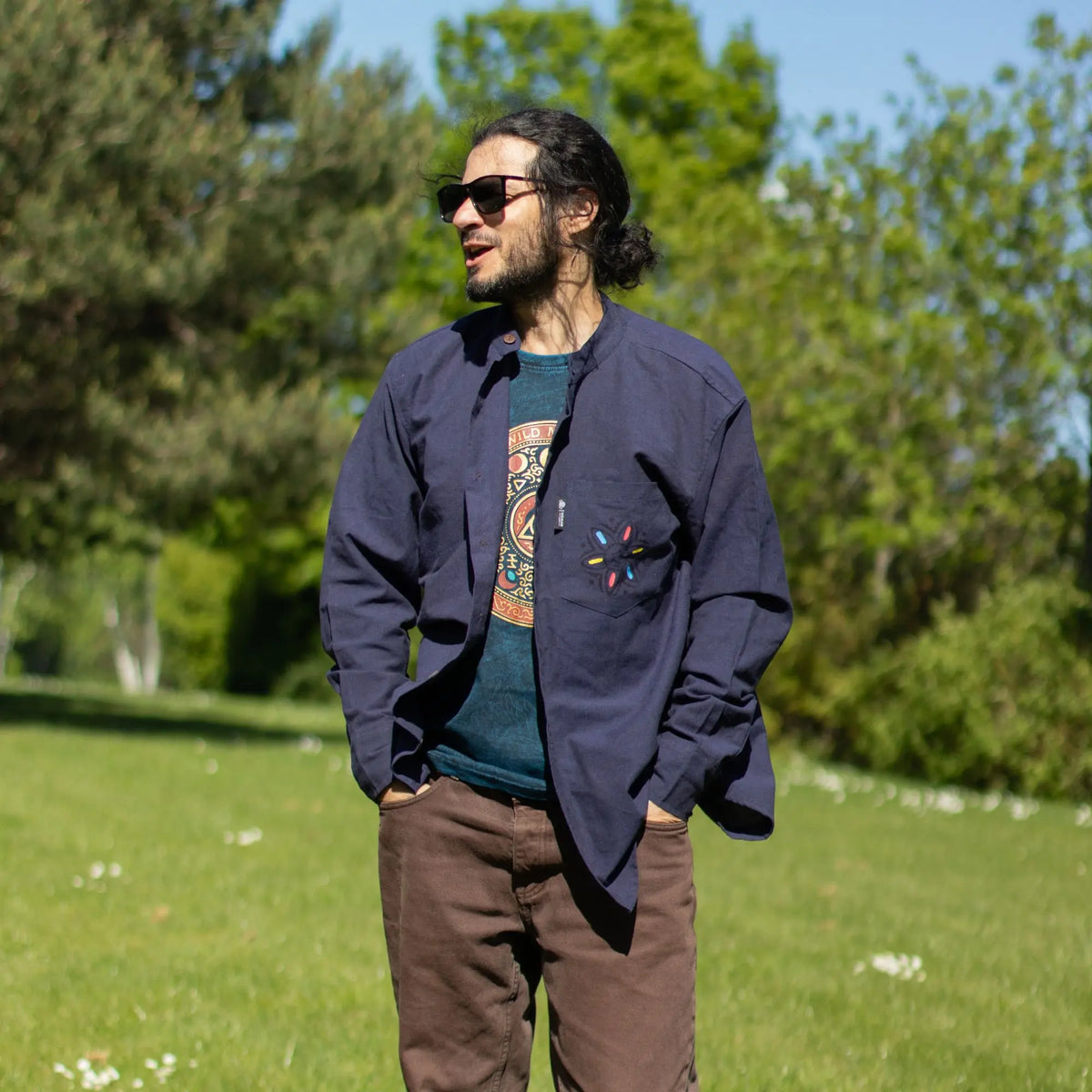 Nomad Sari Kathmandu Camisa - Índigo - Mediano