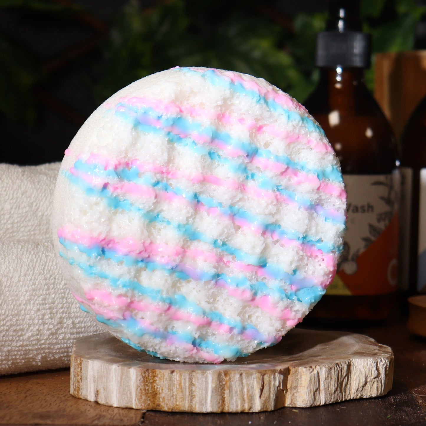 Esponja de jabón exfoliante con mantequilla - aroma polvo para bebé | 230 g