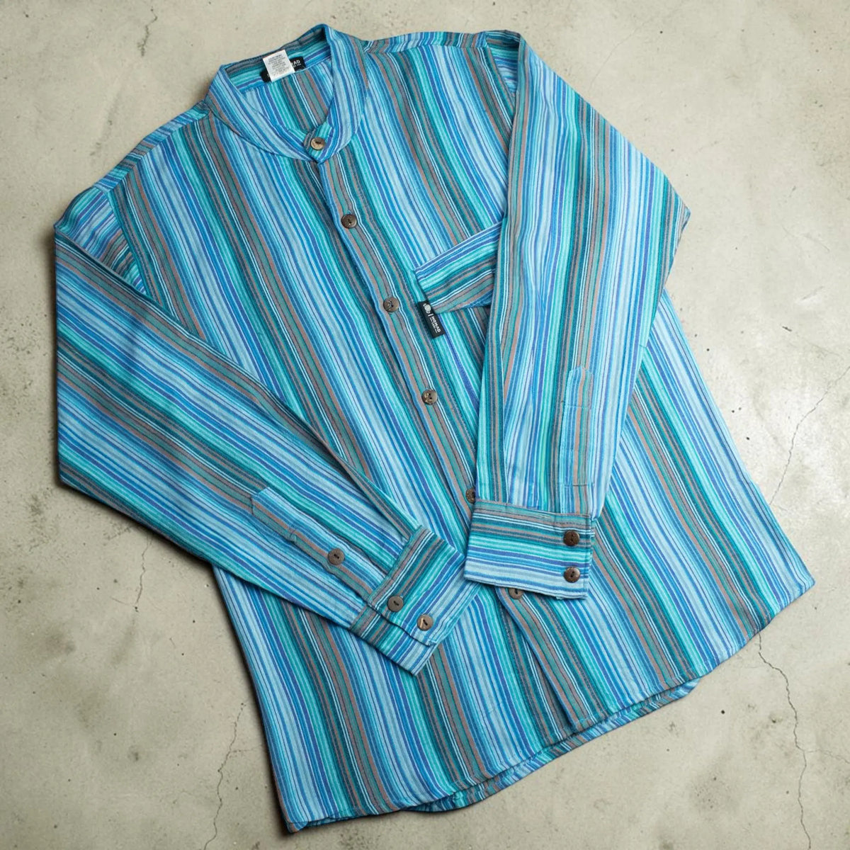 Nomad Sari Camisa de abuelo - Turquesa - Grande