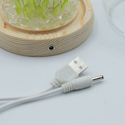 Domo de jardín Brillo Floral - 20 tulipanes - LED USB