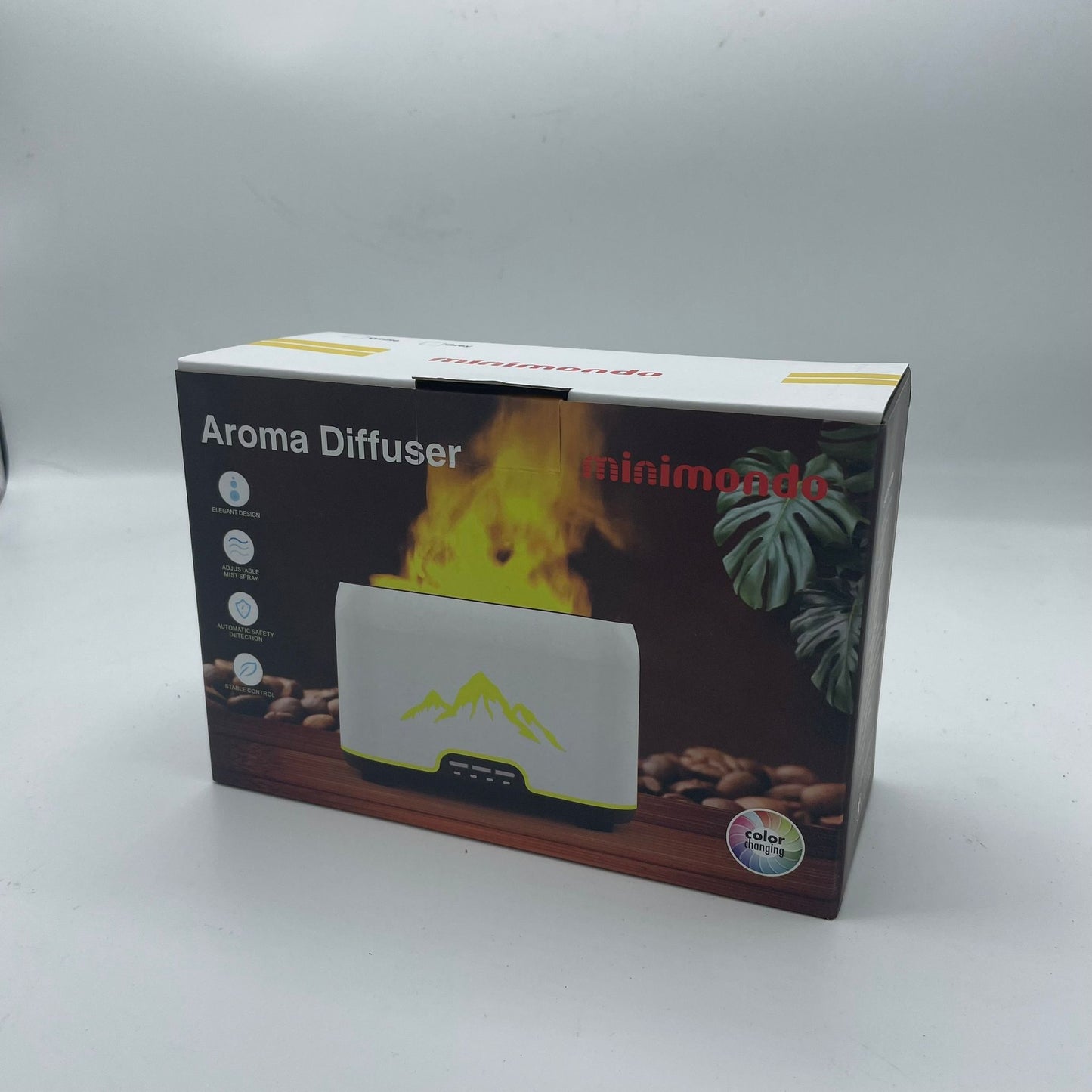Difusor de aroma Himalayas - USB-C - Mando a distancia - Efecto llama