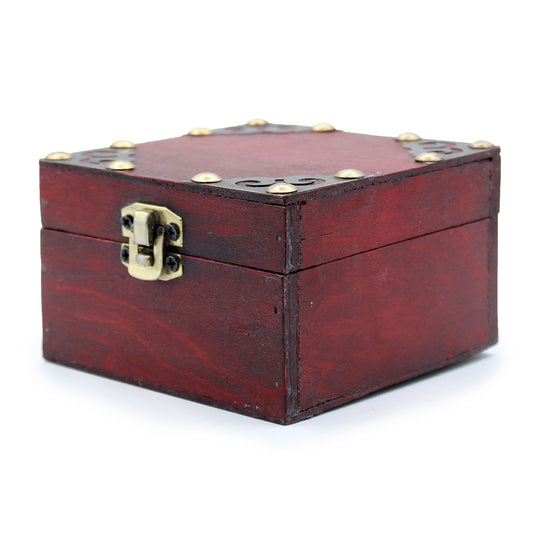Set de 2 Cajas de Madera Vintage con Cierre de Bronce