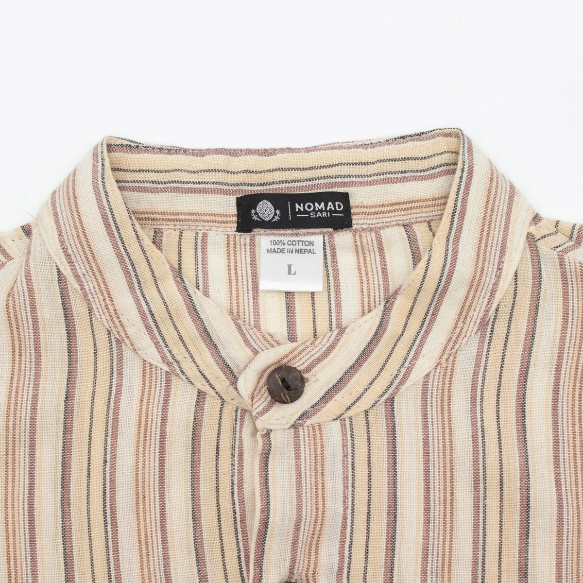 Nomad Sari Grandad Shirt - Marrón Beige - Grande