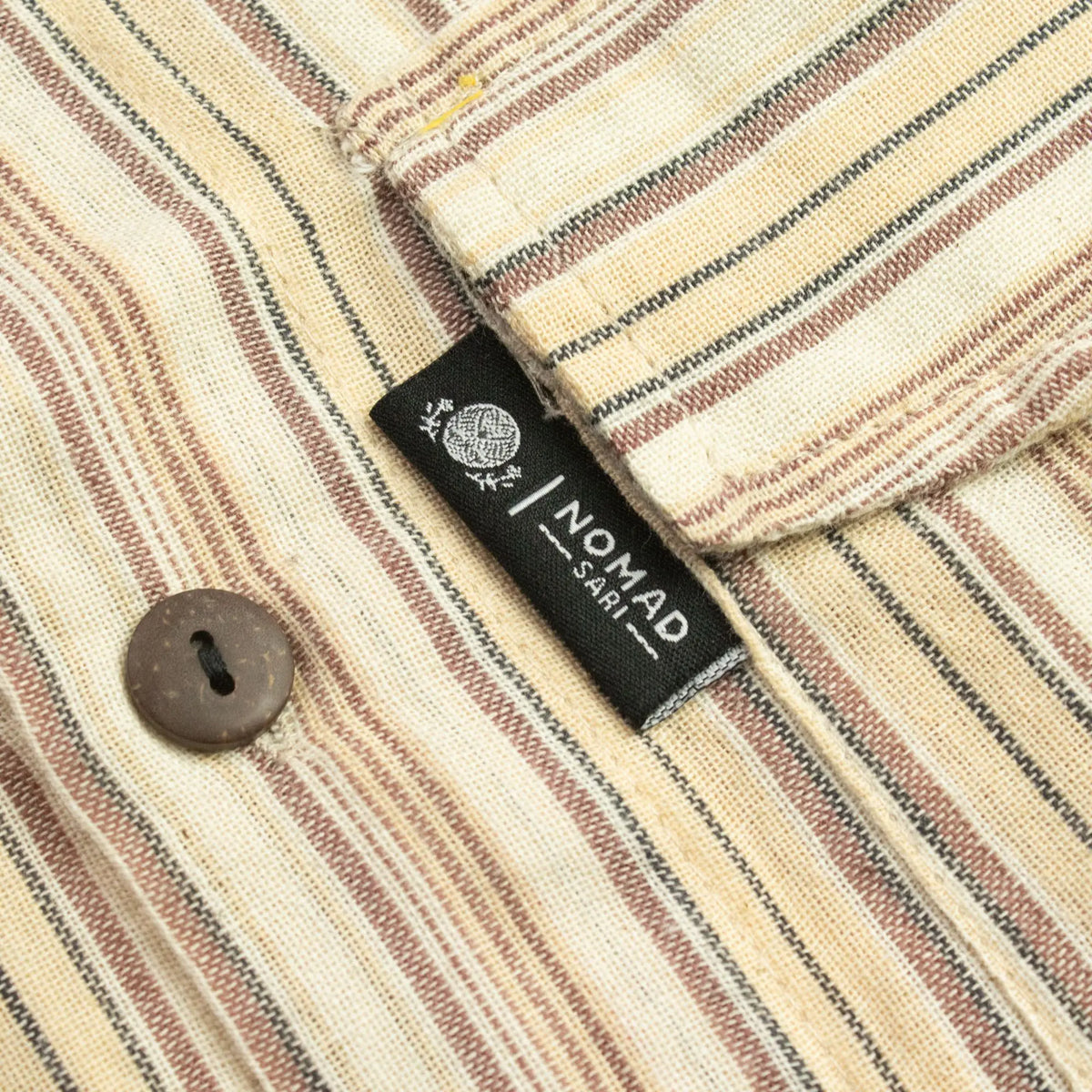 Nomad Sari Grandad Shirt - Marrón Beige - Grande