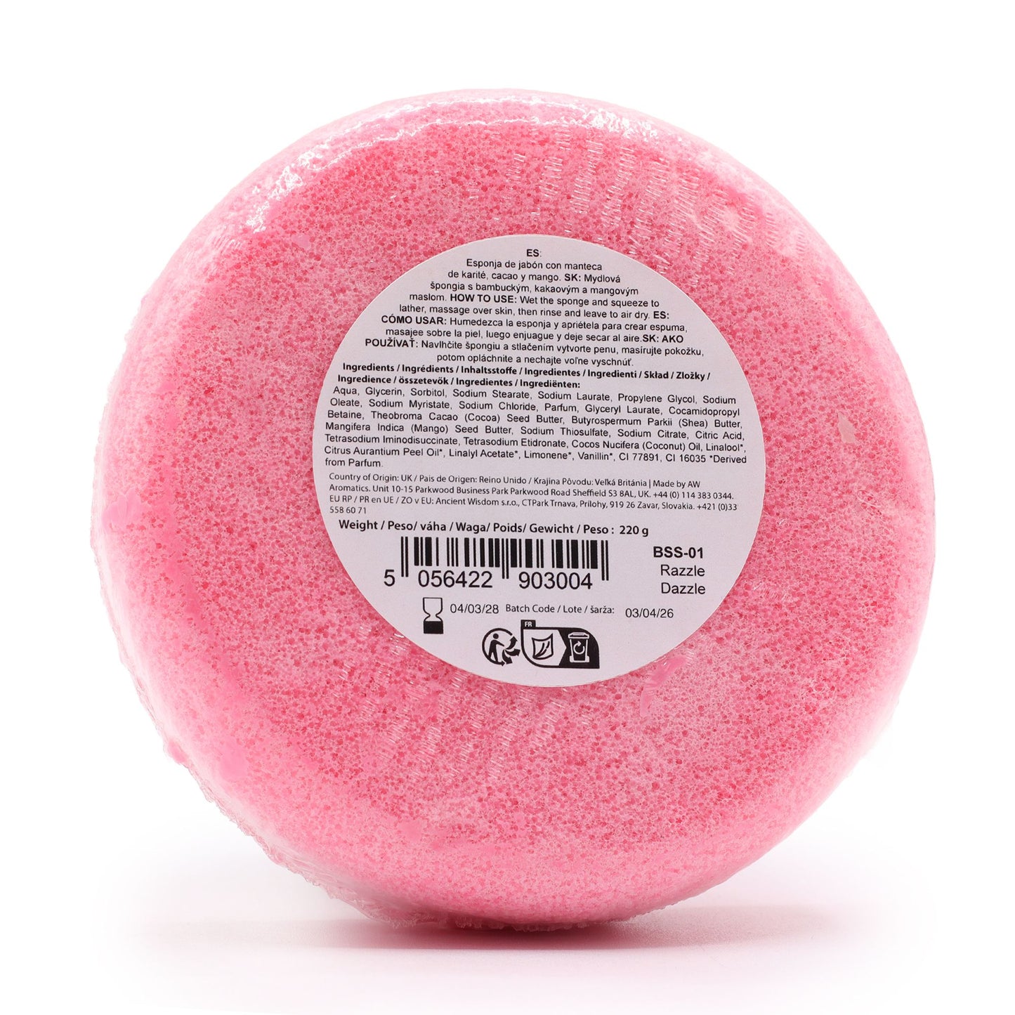Esponja de jabón exfoliante Razzle Dazzle