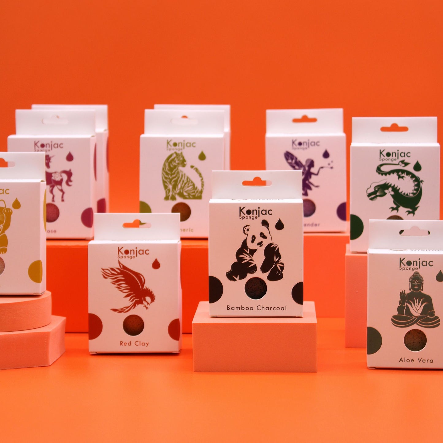 Esponja Facial Konjac - Té Verde - Protector