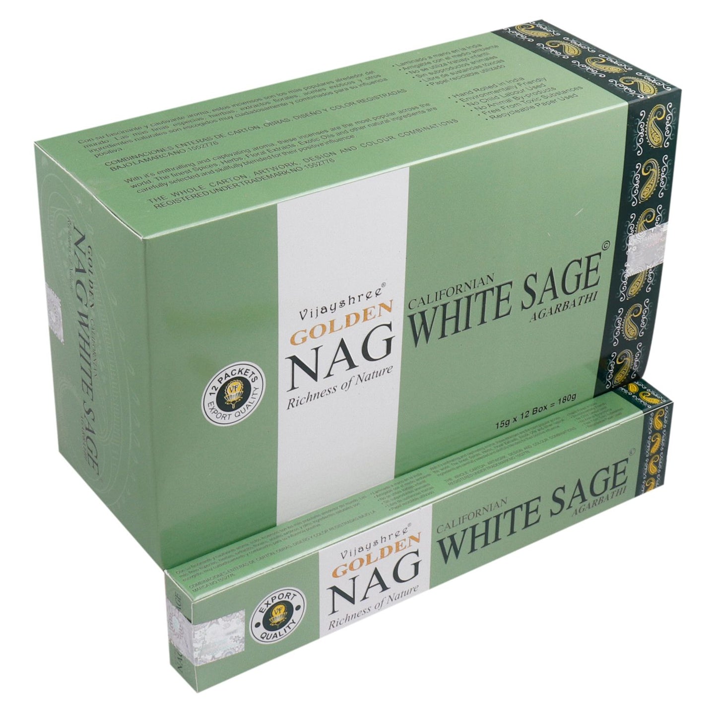 15g Incienso Dorado Nag - Salvia Blanca