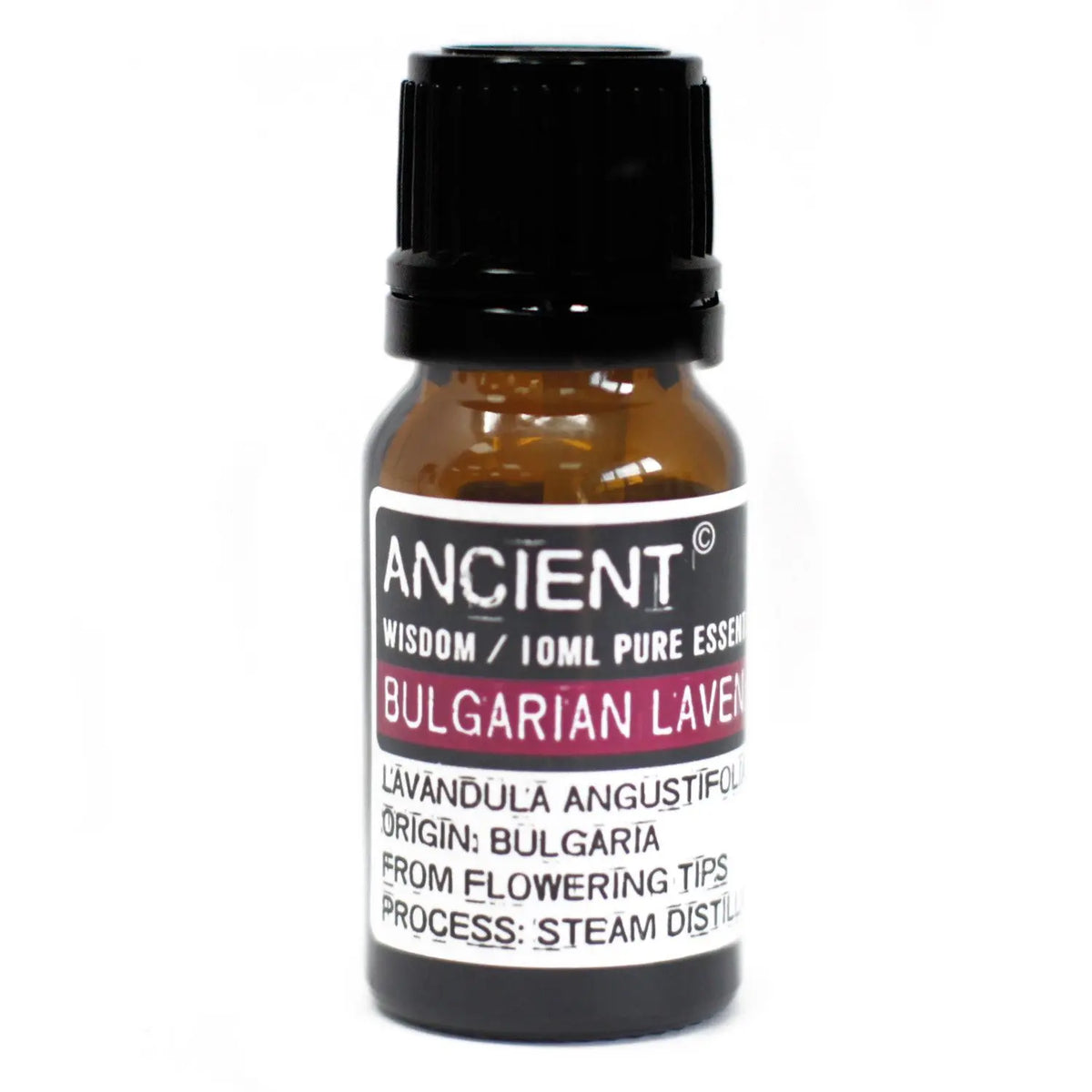 Aceite esencial de lavanda búlgara, 10 ml, botella marrón, aroma relajante, extracción por destilación al vapor.