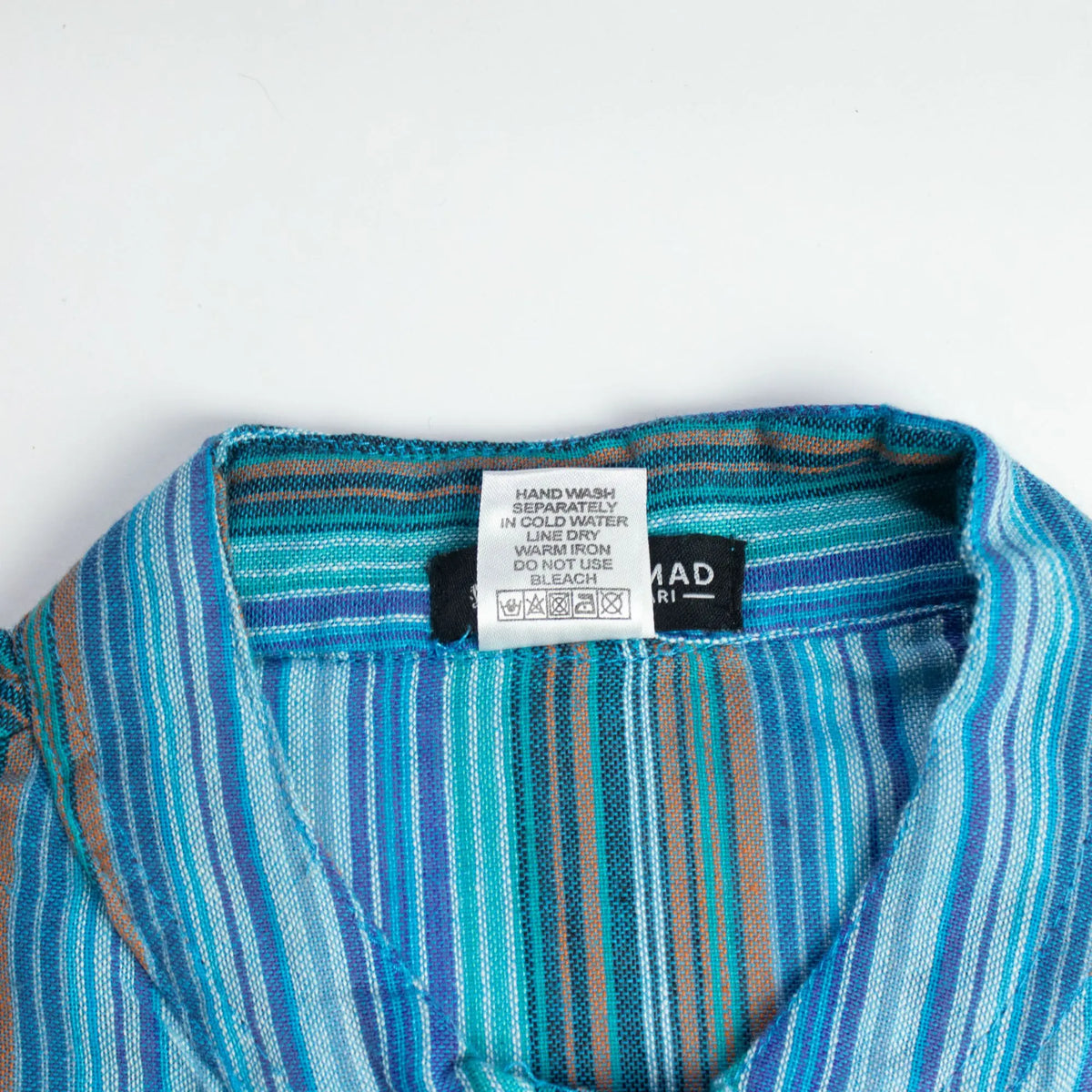 Nomad Sari Grandad Shirt - Turquesa - Mediano