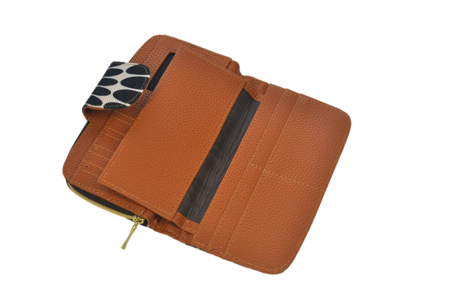 Billetera de mujer grande Colette Pétalos negros | CHULA Tulum