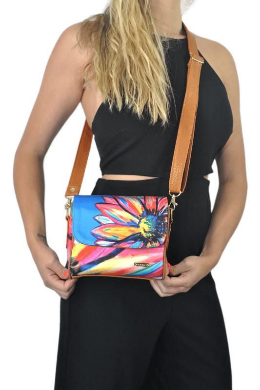 Bolso bandolera pequeño Mini Baúl Girasol Colorido | CHULA Tulum