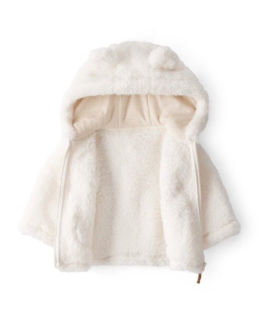 Chaqueta de sherpa blanco