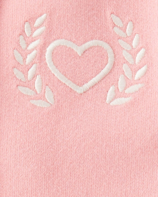 Conjunto 3 piezas cárdigan varsity rosa, body y pantalón