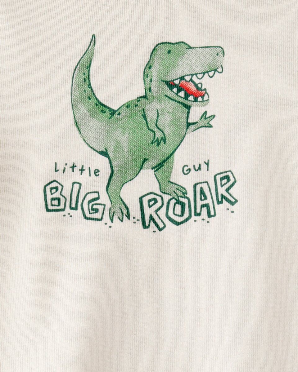 Conjunto 3 piezas cárdigan verde de dinosaurio, body y pantalón