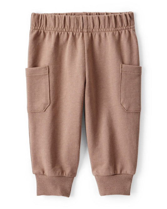 Conjunto tres piezas con cárdigan acolchado, body de rayas y pantalón