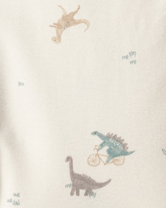 Conjunto 3 piezas con chaleco acolchado y dinosaurio