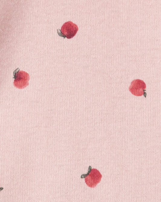 Conjunto 3 piezas cárdigan gris con manzana, body y pantalón