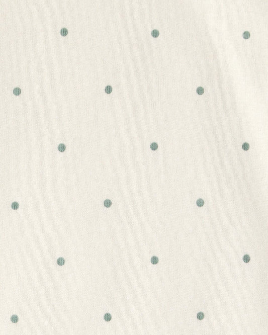 Conjunto 3 piezas cárdigan verde menta, body floral y pantalón