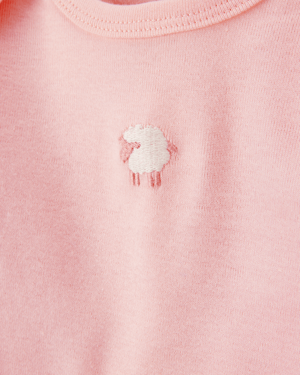 Conjunto tres piezas dos bodies y pantalón con diseño oveja