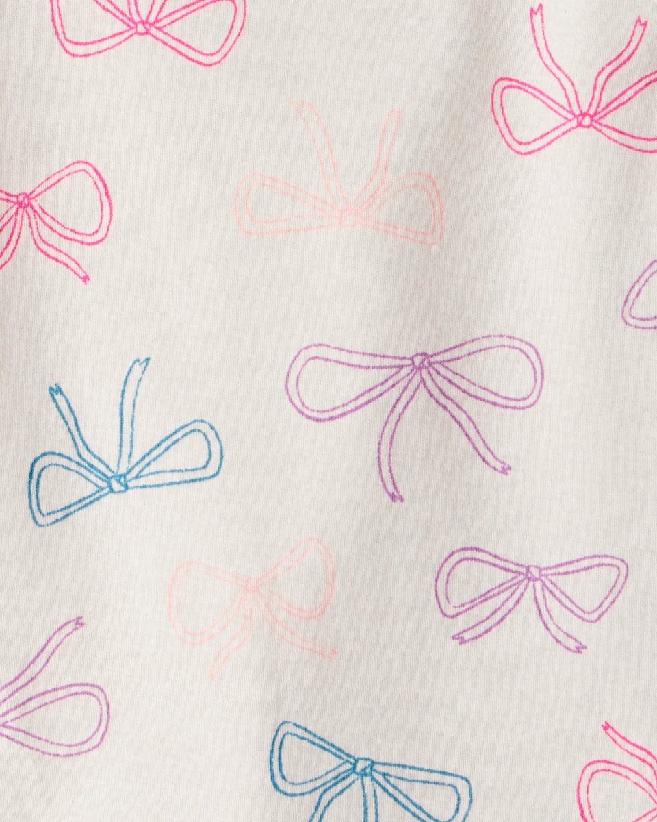 Conjunto 3 piezas con vestido jumper coral y lazos