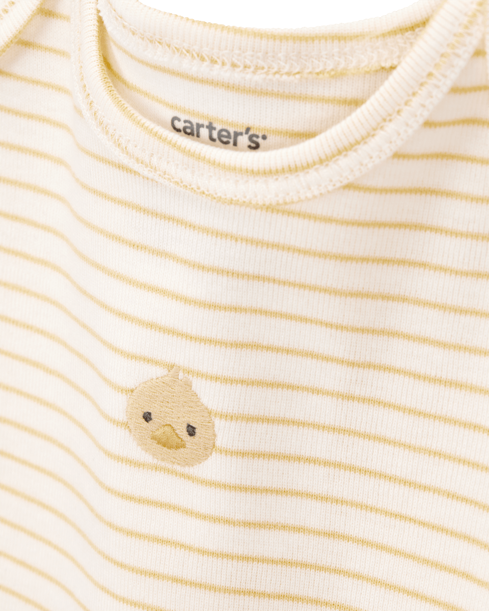 Conjunto tres piezas algodón chaqueta y pantalón terry más body diseño pato