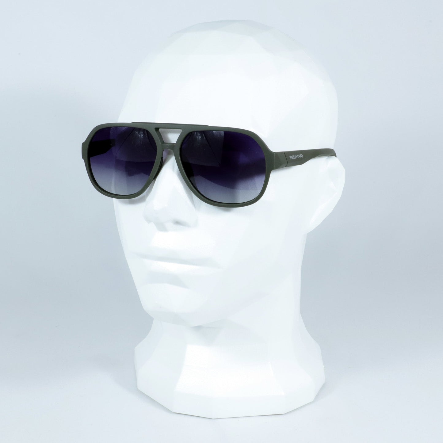Itzurun · gafas de sol de goma verde con lentes UV400 en degradado gris