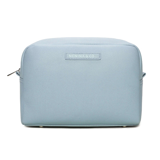 kit Esencial neceser Dusty Blue + chupete clásico + mordedor Nenina & Co