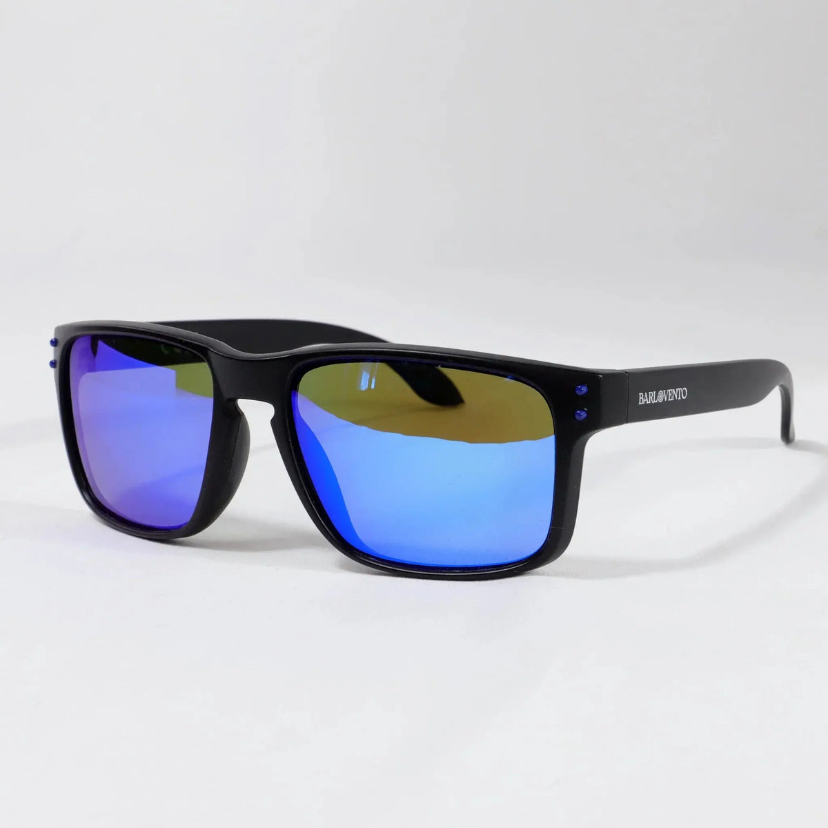 Montijo · gafas de sol negras con lentes azules reflectantes