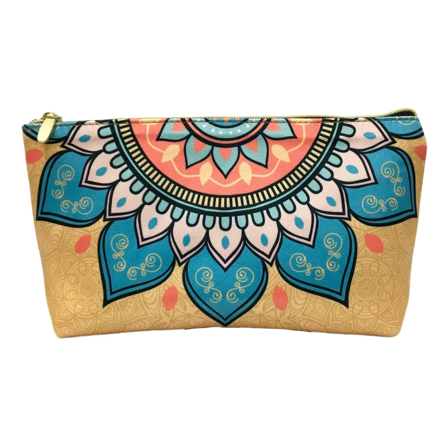 Neceser mediano de Mujer MakeUp Mándala Dorada | CHULA Tulum