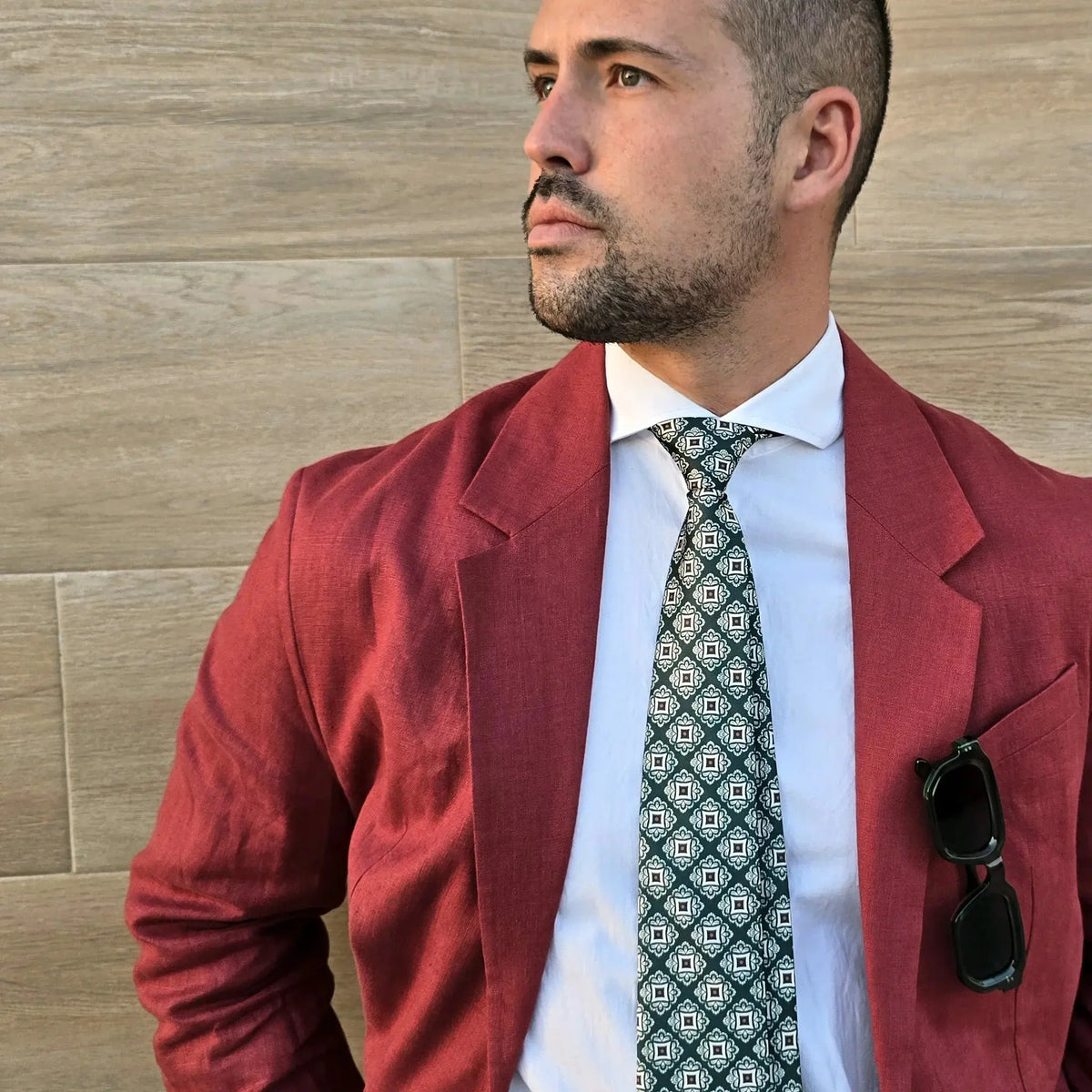 Nocera · corbata estilo italiano verde