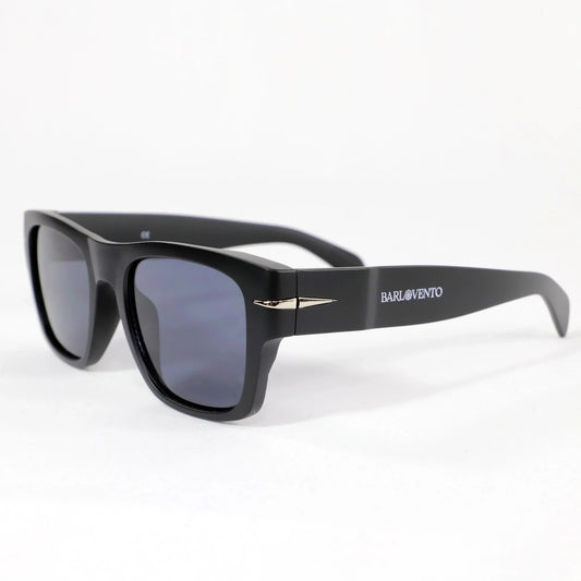 Ondarreta · gafas de sol cuadradas negras con protección UV400 y ribete metálico