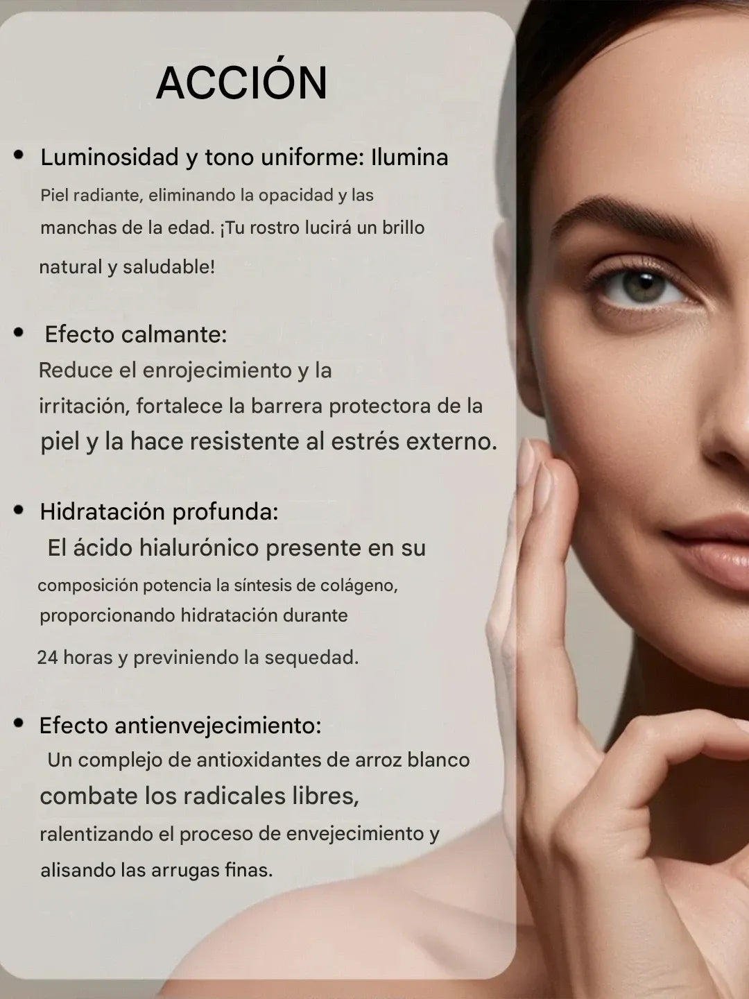 Crema Facial Hidratante Profunda – Iluminadora con Niacinamida y Arroz (50g)